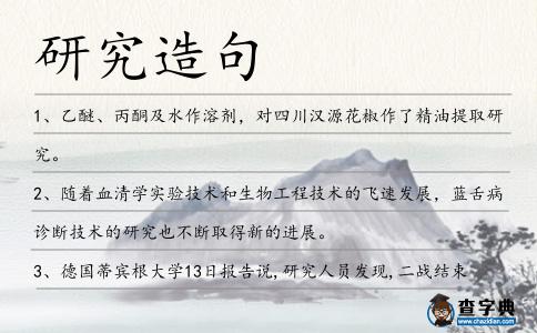 研究造句