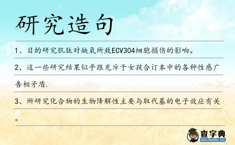 研究造句