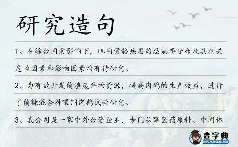 研究造句