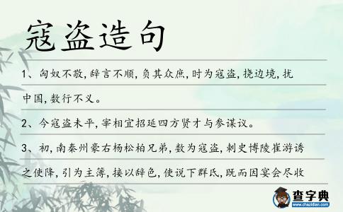 寇盜造句