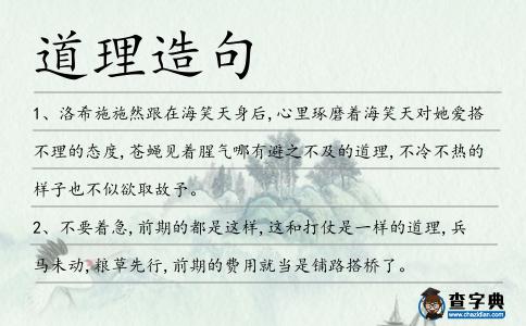 道理造句