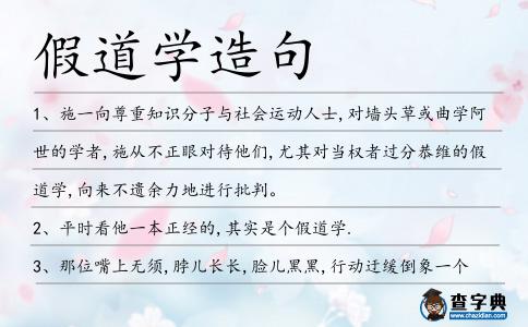 假道學造句