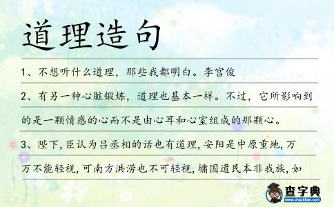 道理造句