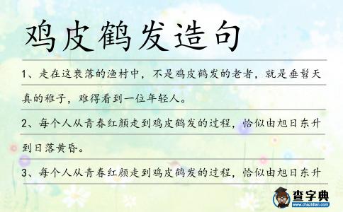 雞皮鶴發(fā)造句