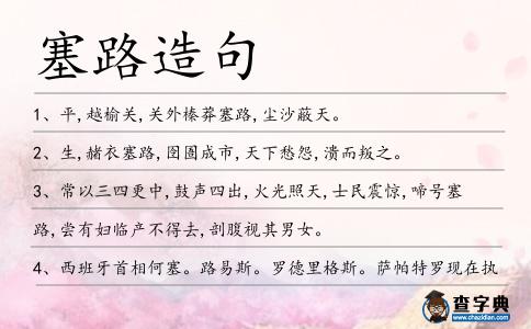 塞路造句