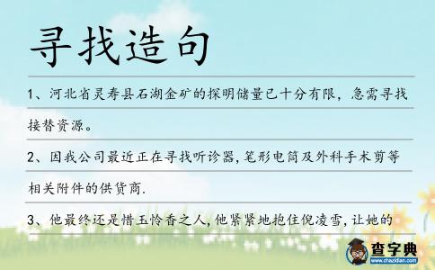 尋找造句