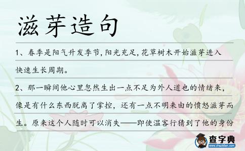 滋芽造句