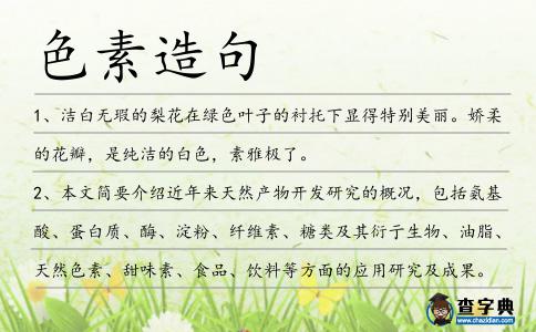 色素造句