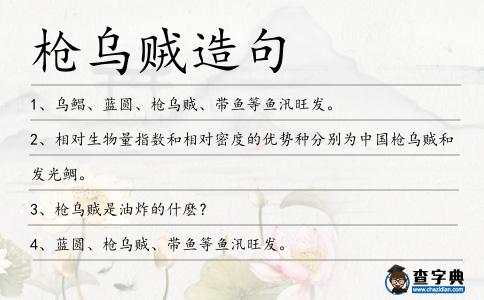 槍烏賊造句