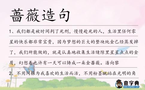 薔薇造句
