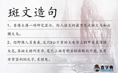 斑文造句
