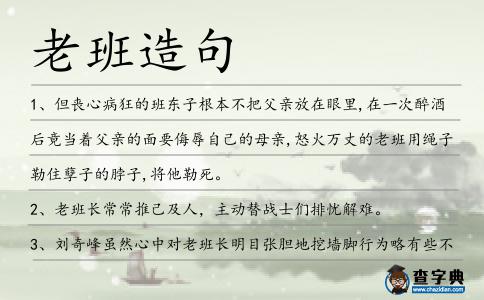 老班造句