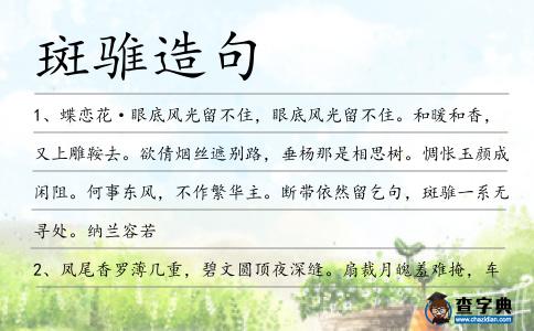 斑騅造句