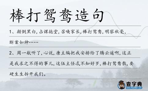 棒打鴛鴦造句