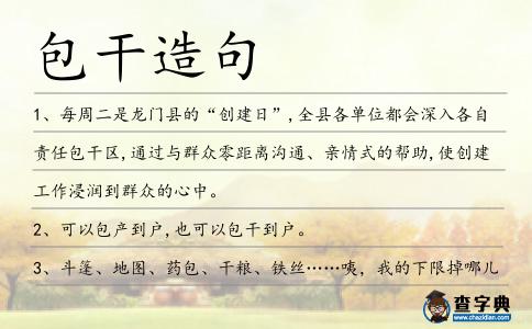 包干造句