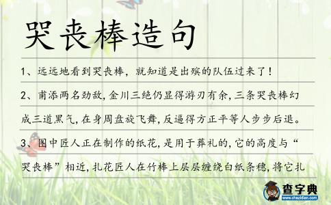 哭喪棒造句