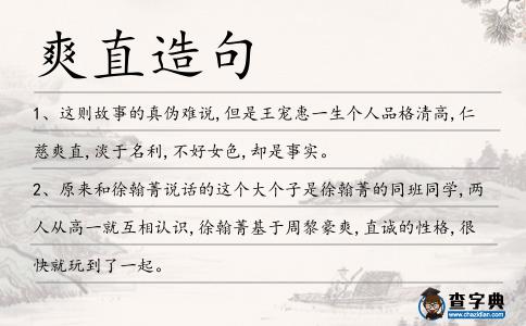 爽直造句