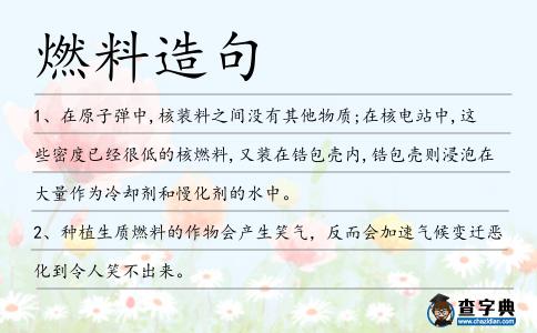 燃料造句