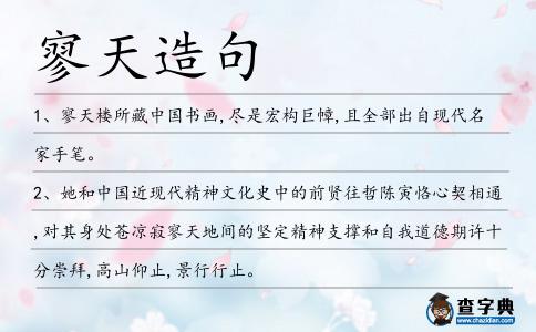 寥天造句