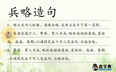 兵略造句
