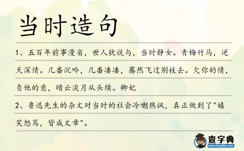 當(dāng)時(shí)造句
