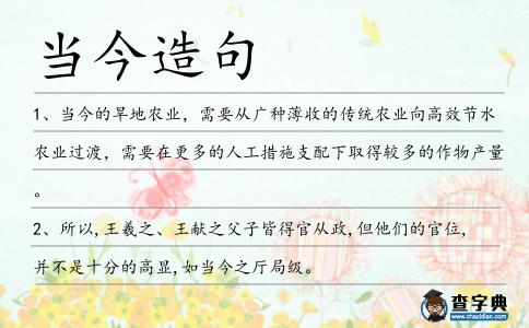當(dāng)今造句