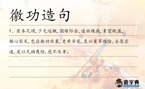 徼功造句