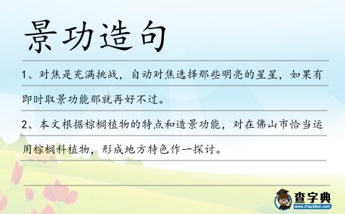 景功造句