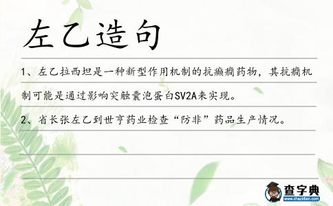 左乙造句