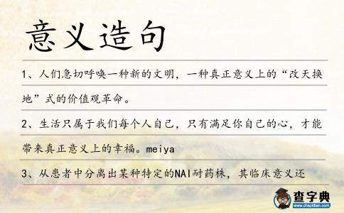 意義造句