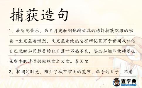 捕獲造句
