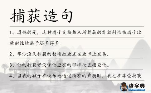 捕獲造句
