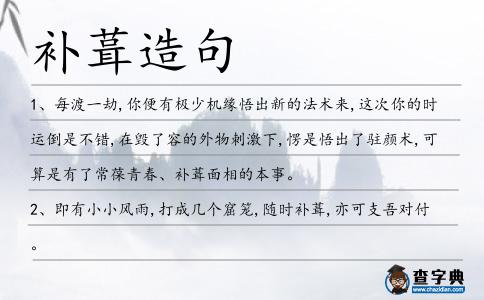 補葺造句