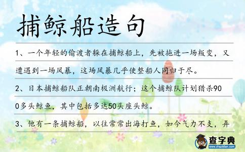 捕鯨船造句