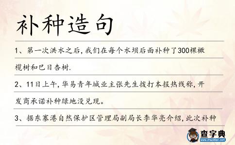 補種造句