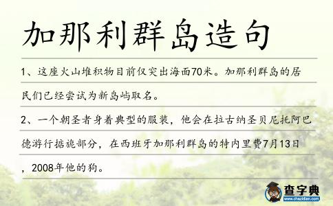 加那利群島造句