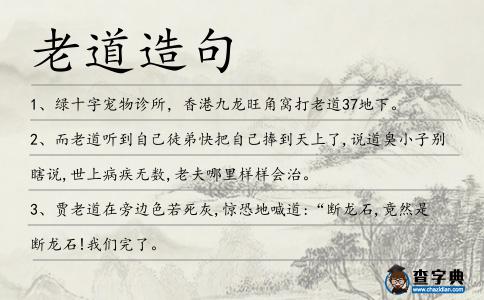 老道造句