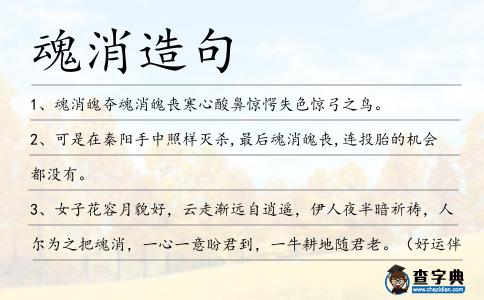 魂消造句