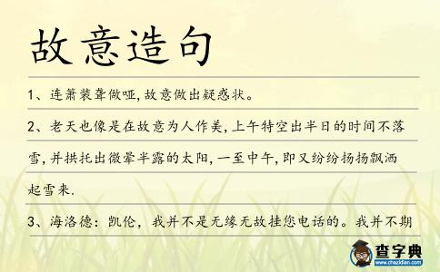 故意造句