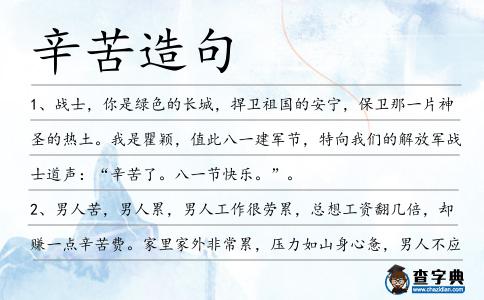 辛苦造句
