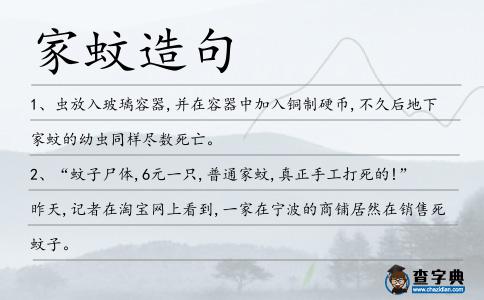 家蚊造句