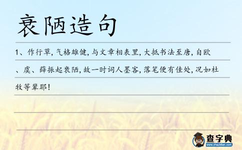 衰陋造句