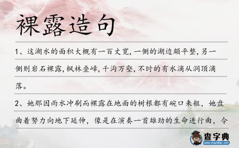 裸露造句