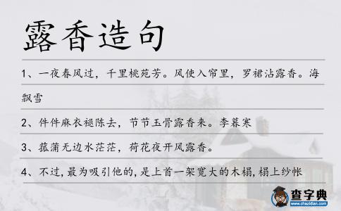 露香造句