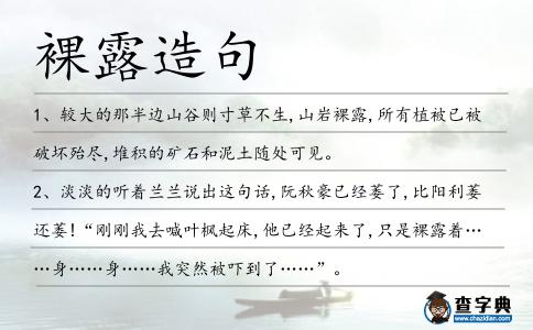 裸露造句