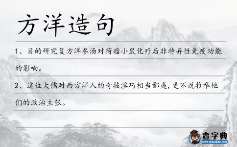 方洋造句