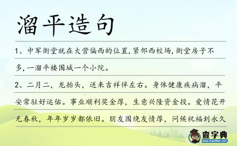溜平造句