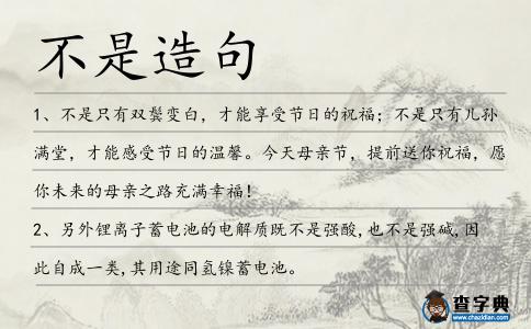 不是造句