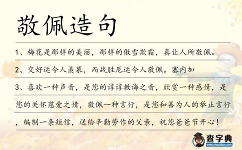 敬佩造句