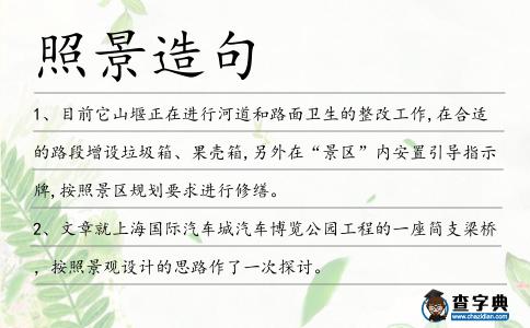 照景造句